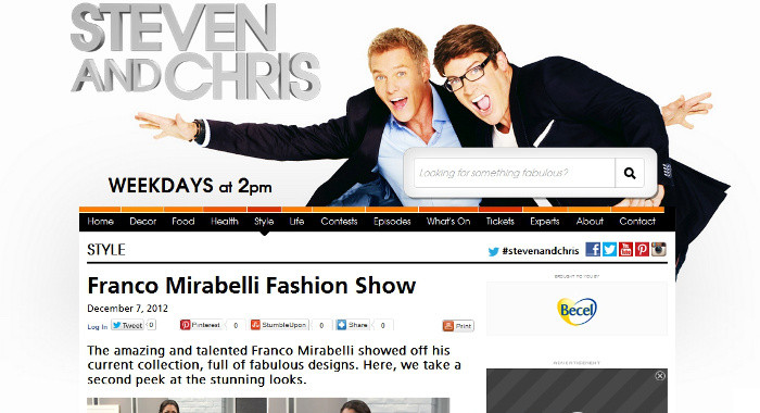 Franco Mirabelli Fashion Show on Steven and Chris